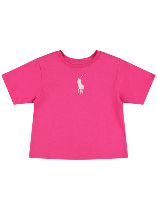 Polo Ralph Lauren: コットンジャージーTシャツ - フクシャ - kids-girls_0 | Luisa Via Roma