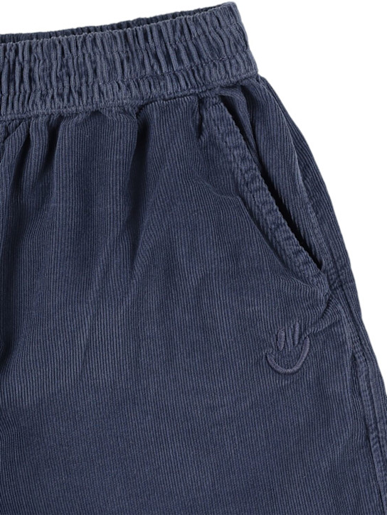 Molo: Organic cotton corduroy pants - ブルー - kids-boys_1 | Luisa Via Roma