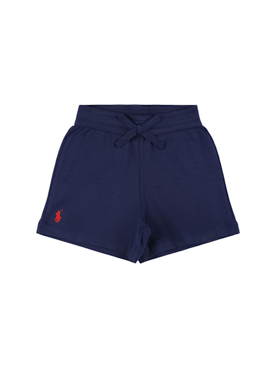 Polo Ralph Lauren: Shorts in felpa con ricamo logo - kids-boys_0 | Luisa Via Roma