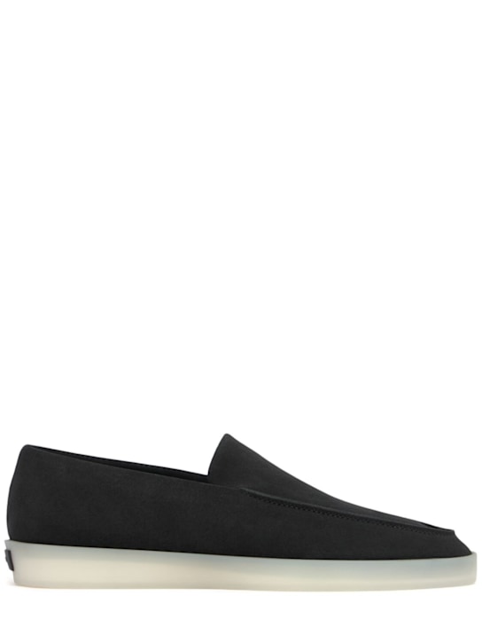Fear of God: Suede loafers - Black - men_0 | Luisa Via Roma