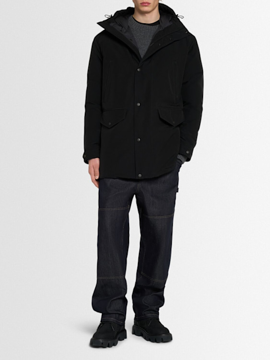 Moncler: Livradois tech blend down jacket - men_1 | Luisa Via Roma