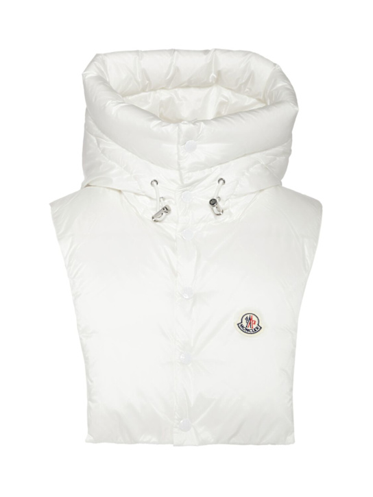 Moncler: Nylon down hood - White - men_0 | Luisa Via Roma