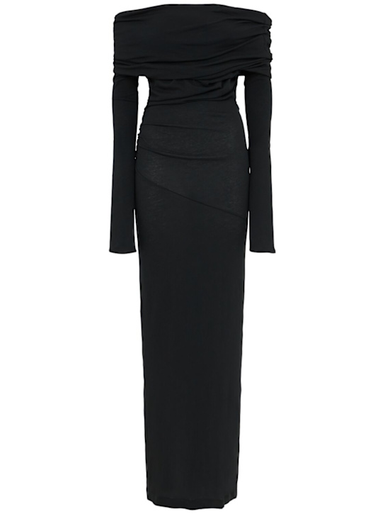 Entire Studios: Bound Hunter midi dress - Black - women_0 | Luisa Via Roma