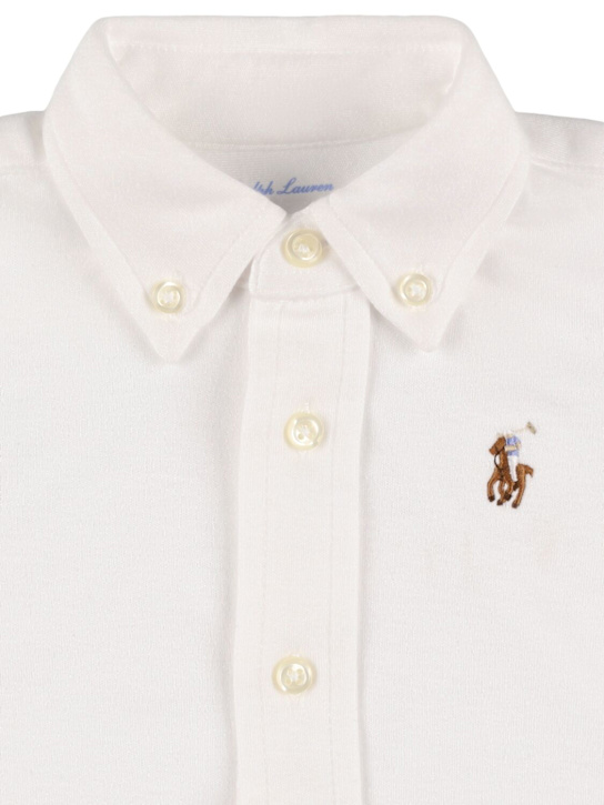 Polo Ralph Lauren: Camicia e pantaloni in popeline di misto cotone - Bianco - kids-boys_1 | Luisa Via Roma