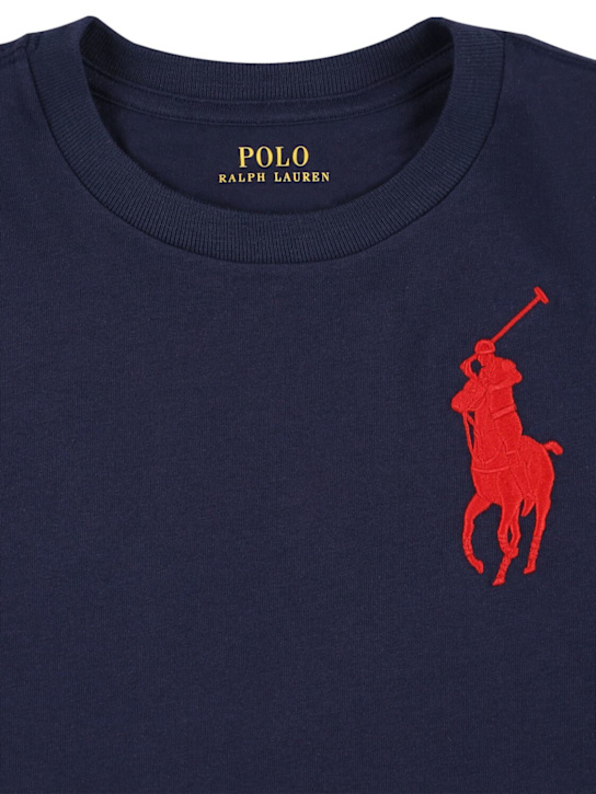 Polo Ralph Lauren: T-shirt in jersey di cotone con logo - kids-boys_1 | Luisa Via Roma