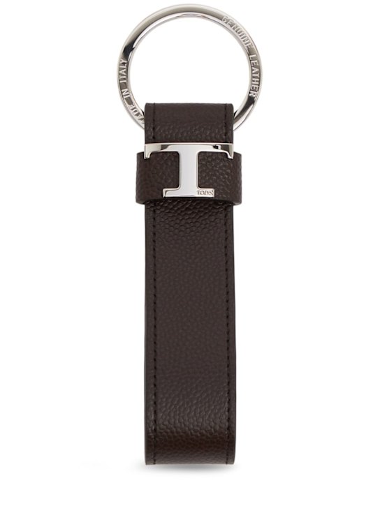 Tod's: T leather key holder - men_0 | Luisa Via Roma