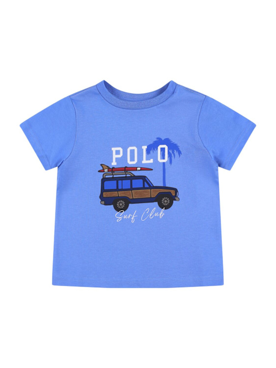 Polo Ralph Lauren: T-shirt in jersey di cotone stampato - kids-boys_0 | Luisa Via Roma