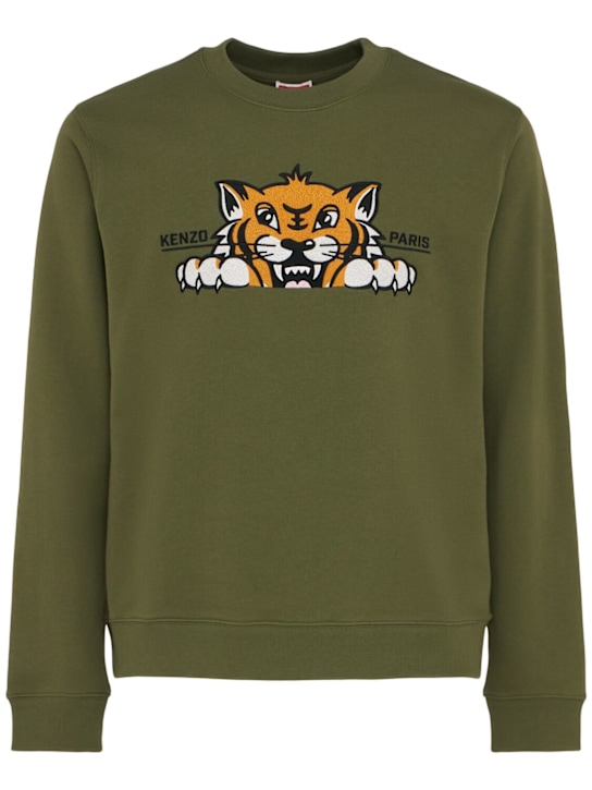 Kenzo Paris: Kenzo happy tiger slim sweatshirt - men_0 | Luisa Via Roma