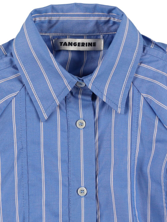 TANGERINE: Camicia a righe in seersucker - Celeste - kids-girls_1 | Luisa Via Roma