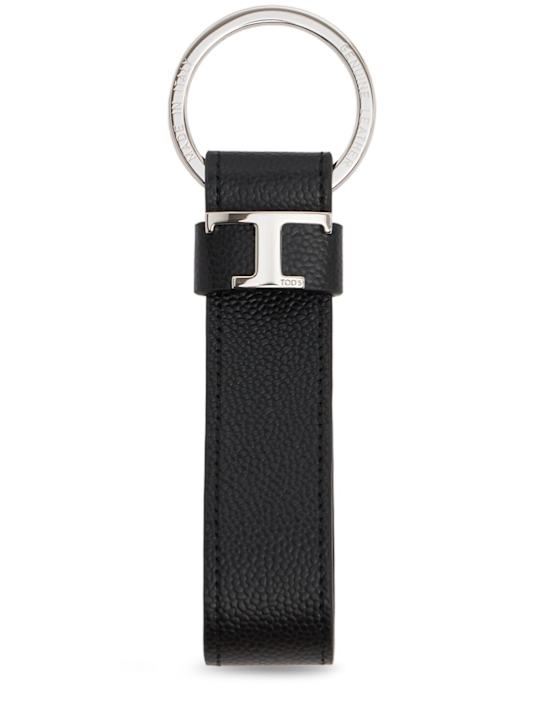 Tod's: T leather key holder - men_0 | Luisa Via Roma