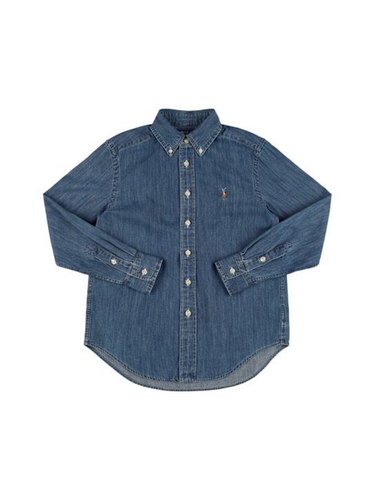 Polo Ralph Lauren: Camicia in cotone chambray - kids-boys_0 | Luisa Via Roma