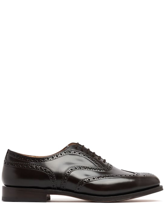 Church's: Burwood lace-up derby shoes - Light Ebony - men_0 | Luisa Via Roma