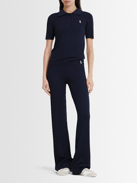 Sporty & Rich: SRC ribbed pants - women_1 | Luisa Via Roma