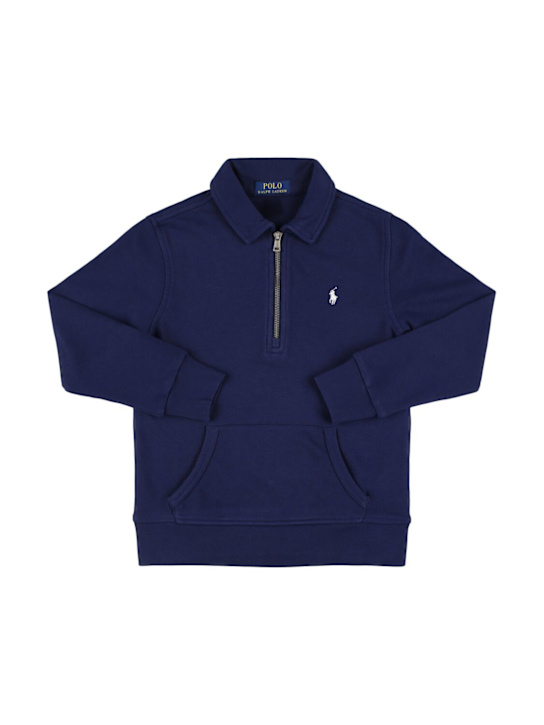 Polo Ralph Lauren: Felpa in cotone con ricami - kids-girls_0 | Luisa Via Roma