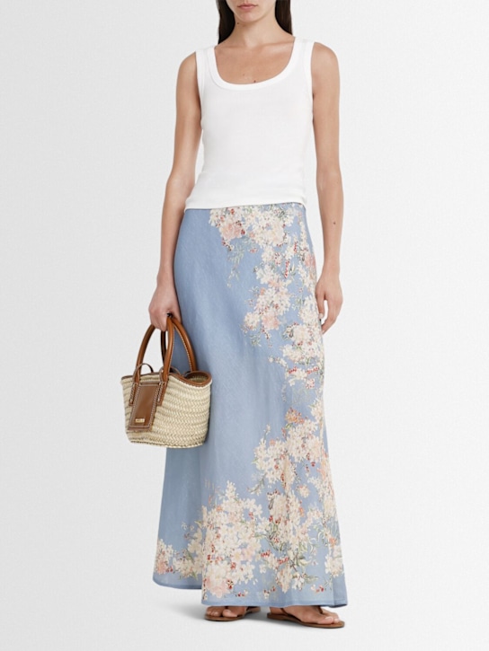 Zimmermann: Cascadian bias linen maxi skirt - women_1 | Luisa Via Roma