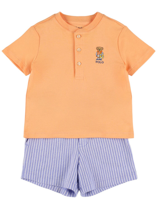 Polo Ralph Lauren: Polo e shorts in cotone piqué - kids-boys_0 | Luisa Via Roma