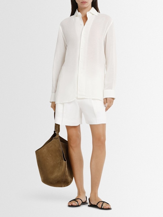 Capri viscose & linen voile shirt - Thumbnail 2