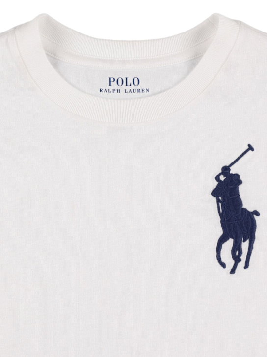 Polo Ralph Lauren: T-shirt in jersey di cotone con logo - kids-boys_1 | Luisa Via Roma