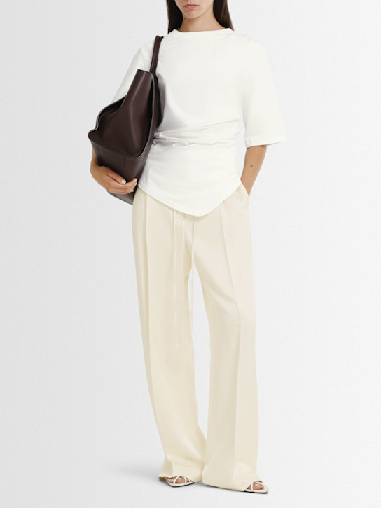 Róhe: Relaxed satin drawstring pants - women_1 | Luisa Via Roma