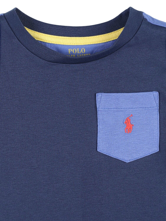 Polo Ralph Lauren: T-shirt in jersey di cotone con logo ricamato - kids-boys_1 | Luisa Via Roma