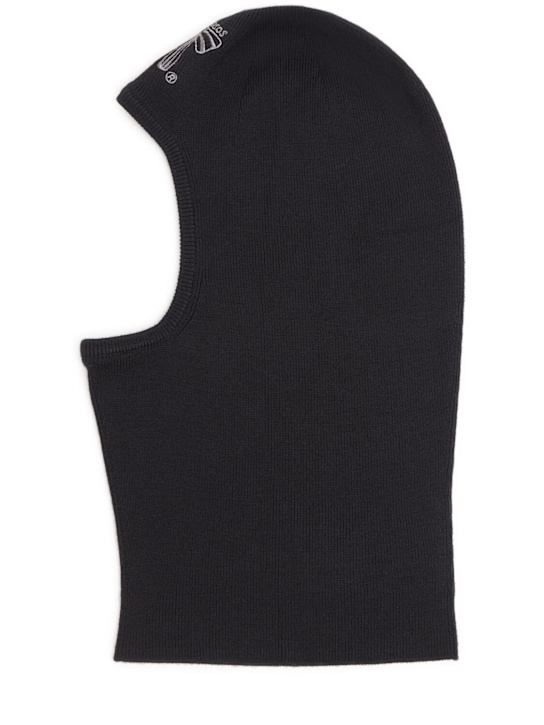 Acne Studios: Merino wool balaclava hat - Black - men_0 | Luisa Via Roma