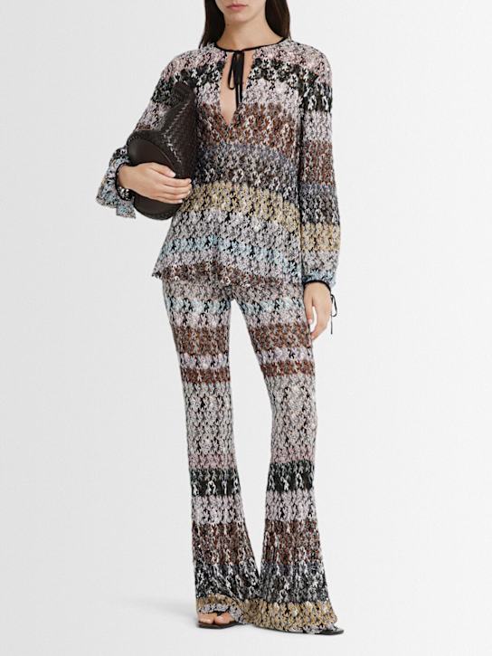 Missoni: High waist flared pants - women_1 | Luisa Via Roma