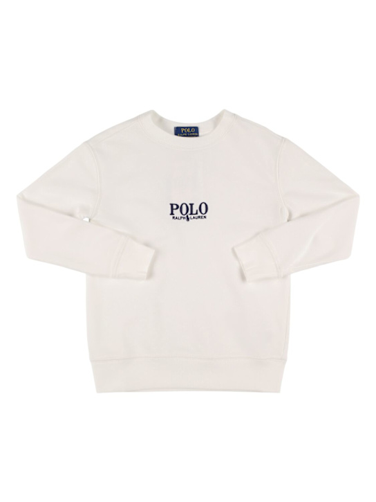 Polo Ralph Lauren: Felpa in cotone con logo - kids-girls_0 | Luisa Via Roma