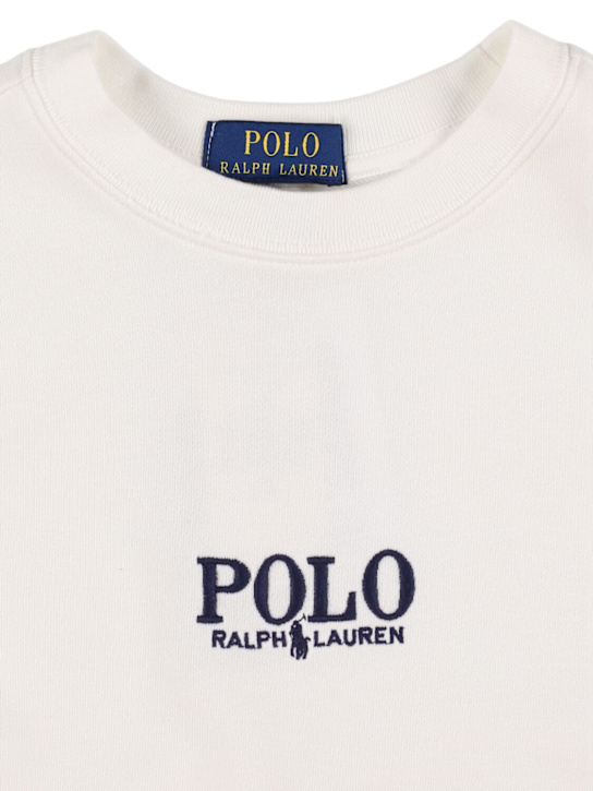 Polo Ralph Lauren: Felpa in cotone con logo - kids-girls_1 | Luisa Via Roma