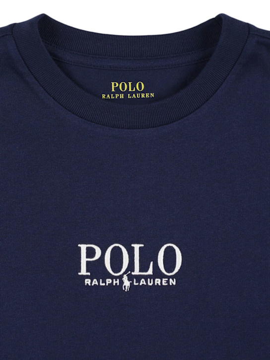 Polo Ralph Lauren: T-shirt in jersey di cotone con logo ricamato - kids-boys_1 | Luisa Via Roma