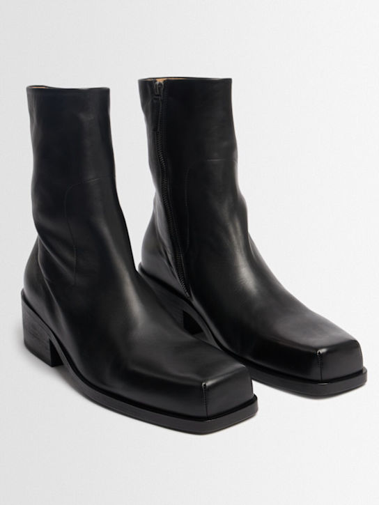 Marsell: Cassello smooth leather boots - Black - men_1 | Luisa Via Roma