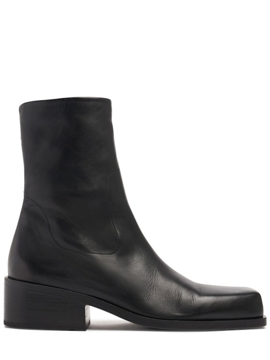 Marsell: Cassello smooth leather boots - Black - men_0 | Luisa Via Roma
