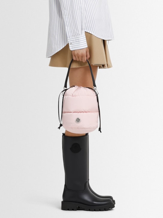 Moncler: Caradoc quilted down bucket bag - Pink - women_1 | Luisa Via Roma