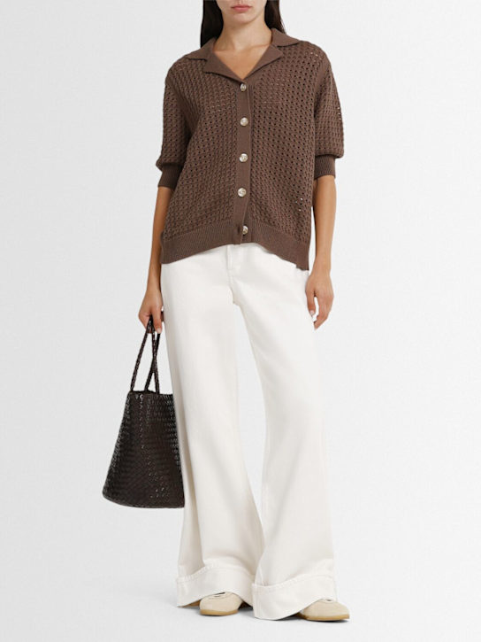 Varley: Ellie cotton knit shirt - women_1 | Luisa Via Roma