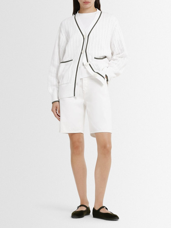 Varley: Nissi cotton cardigan - White - women_1 | Luisa Via Roma
