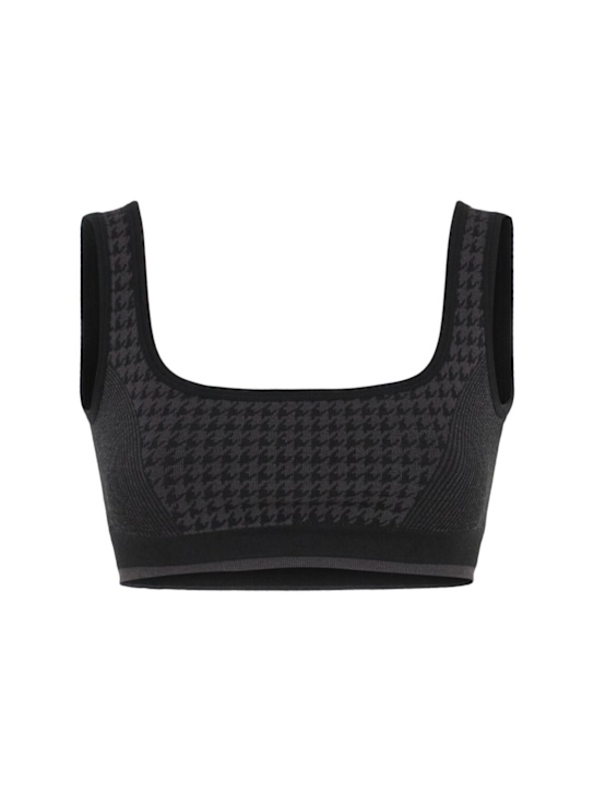 Nagnata: 羊毛混纺千鸟格文胸 - 黑色 - women_0 | Luisa Via Roma