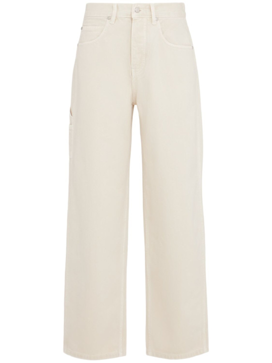 Nagnata: Vegetable dye utility jeans - Bone White - women_0 | Luisa Via Roma