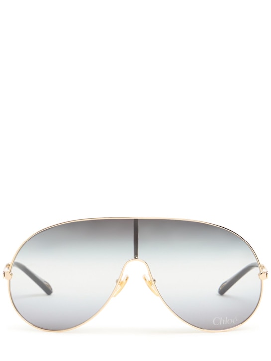 Chloé: Pilot metal sunglasses - women_0 | Luisa Via Roma
