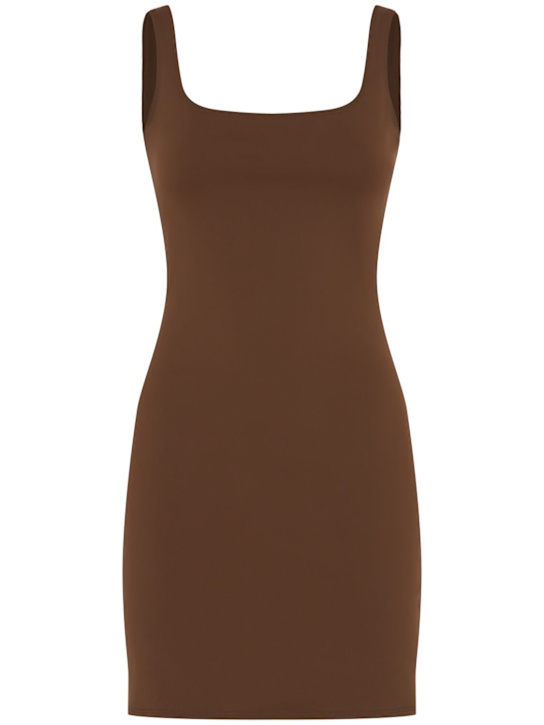 Entire Studios: スクエアネックミニドレス - ブラウン - women_0 | Luisa Via Roma