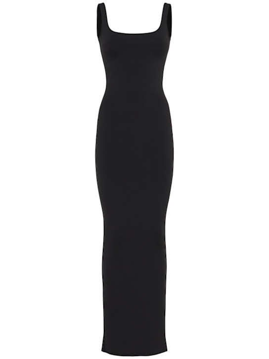 Entire Studios: Square neck maxi dress - Black - women_0 | Luisa Via Roma