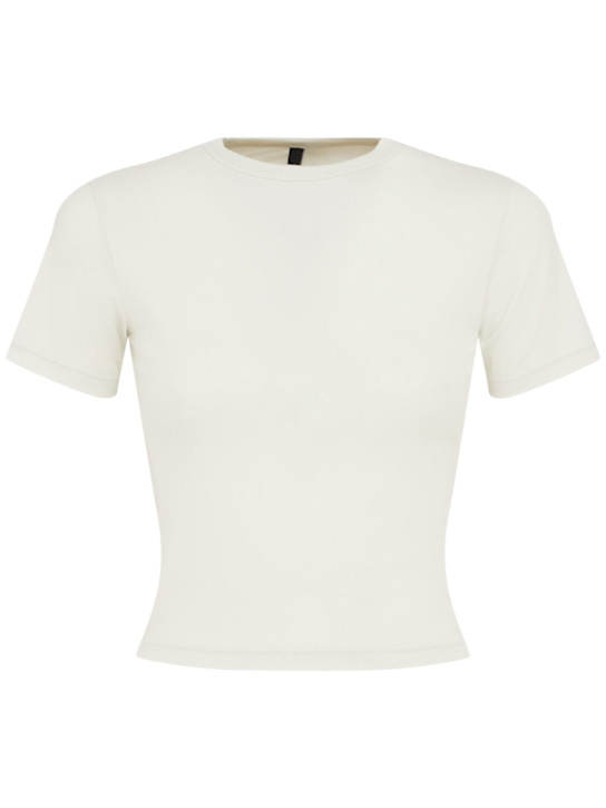 Entire Studios: Micro cropped t-shirt - White - women_0 | Luisa Via Roma