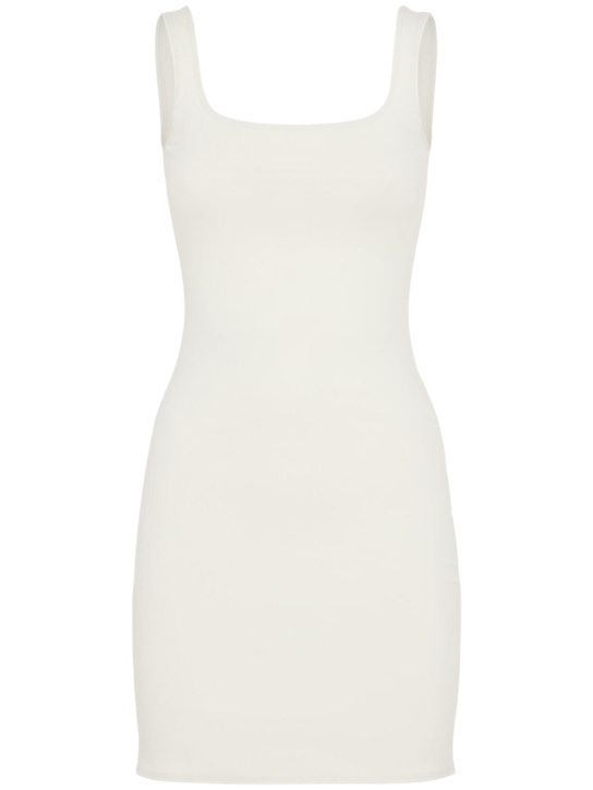 Entire Studios: Square neck mini dress - White - women_0 | Luisa Via Roma
