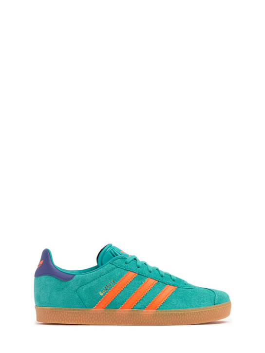 adidas Originals: Sneakers Gazelle con cordones - Verde/Naranja - kids-boys_0 | Luisa Via Roma