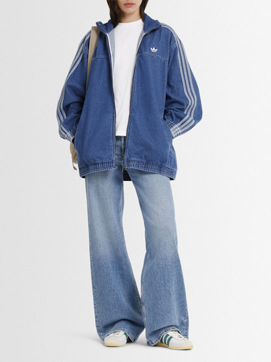 adidas Originals: Oversized denim track top - women_1 | Luisa Via Roma