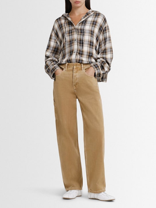 Nagnata: Vegetable dye utility jeans - Dull Gold - women_1 | Luisa Via Roma