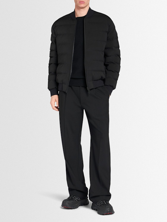 Moncler: Technical bi-stretch pants - Black - men_1 | Luisa Via Roma