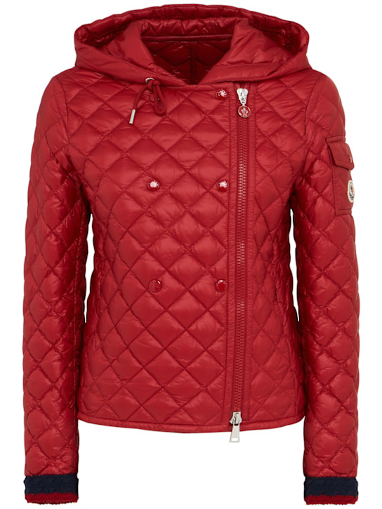 Moncler: Corbelin nylon down jacket - Red - women_0 | Luisa Via Roma