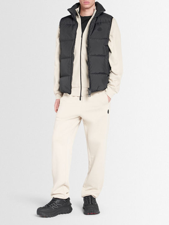 Moncler: Gabas tech down vest - Black - men_1 | Luisa Via Roma