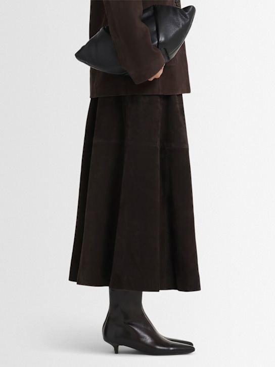 Marsell: Longiforma leather boots - Dark Brown - women_1 | Luisa Via Roma