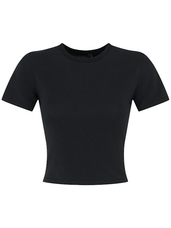 Entire Studios: Micro cropped t-shirt - Black - women_0 | Luisa Via Roma