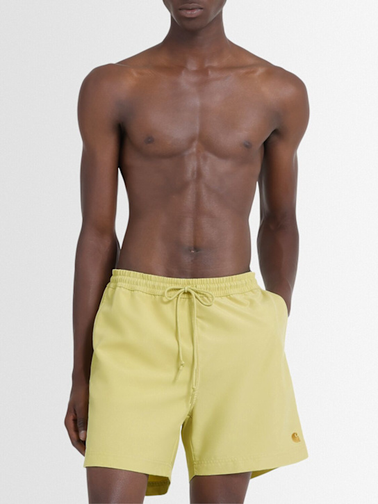 Carhartt WIP: Chase swim shorts - Fandoghi/Gold - men_1 | Luisa Via Roma